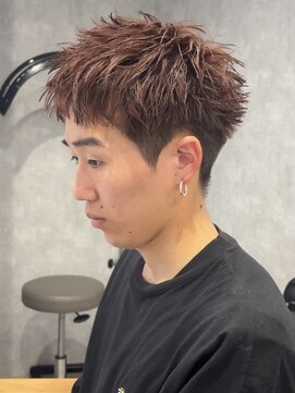 アビー(ABEY) スパイキーショート/刈り上げ//レッドブラウン