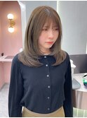くびれヘア/顔周り/韓国/カラー/レイヤーカット/前髪/錦糸町ボブ