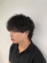 ニアウ 伊勢崎連取店(Niau)&nbsp;メンズマッシュウルフ波巻きスパイラルパーマメンズパーマ