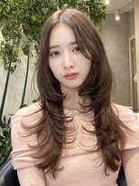 メゾンドイギー(MAISON de IGGY)&nbsp;ココアベージュロングレイヤースタイル大人小顔