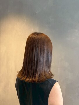 ヘアー ワークス ボナ 前橋店(HAIR WORKS bona.) 温かみのあるツヤ感ストレート×リッチブラウン