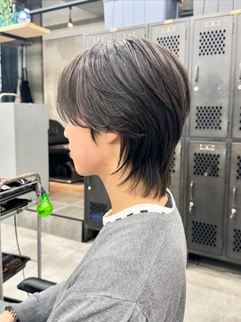 ギークス(GEEKS) 【GEEKS渋谷】シースルーセンターパートウルフ/グレージュ/韓国