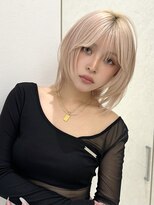 アイトーキョーエス 渋谷(AI TOKYO S)&nbsp;ピンクベージュ/アンブレラカラー/クールショート/前髪/渋谷