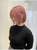 【stylist AMI】クリアピンク×ボブ