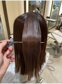 ☆切りっぱなし×ストレートパーマ☆【北川】