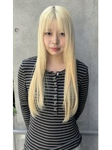 クレア 下北沢(CREA) ミルクティーブロンド/ダークブルー/デジタルパーマ/下北沢