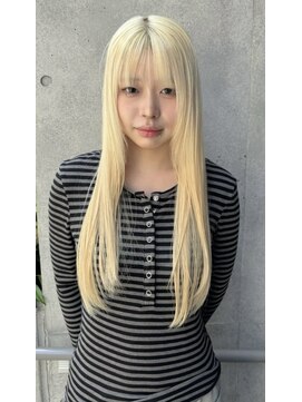 クレア 下北沢(CREA) ミルクティーブロンド/ダークブルー/デジタルパーマ/下北沢