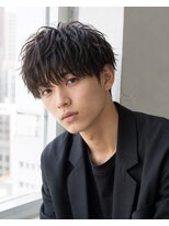 MEN's Baguz MEN'Sカット/ MEN'Sパーマ/ MEN'Sカラー 韓国マッシュ×無造作束感ニュアンスパーマレイヤートレンド