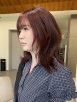 ローレンアオ(LOREN AO)&nbsp;ハッシュカット/レイヤーカット/暖色カラー/ワインレッド/矢場町