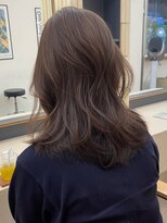 パークレーン アイス イヴェン(park lane ICI yeven)&nbsp;ブリーチなし切りっぱなしボブミディアムレイヤーボブ秋カラー