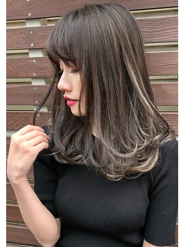 トルネード(TORNADO) 極細ハイライトバレイヤージュチョコレート