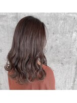 メーヴェ(Mowen) mowen×外ハネミディアム×ラフウェーブ×モカベージュ