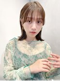 美髪/ホワイトグレージュ/大人かわいい/こなれミディ[銀座]