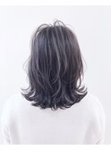 外ハネグレージュスタイル♪くびれヘア
