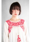 20代　30代　切りっぱなしボブ