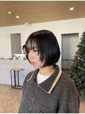 20代30代40代前下がりストレート大人ボブ