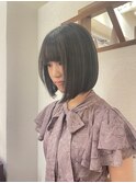 ダークトーン ハイライトカラー ボブ 20代30代40代