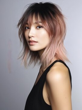 アルトリスト(Altruist Aging×HAIR&SPA) ★ダークアッシュ大人ガーリーボブ着物ミディアムレイヤーカット