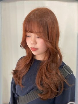 アルドーレフィエロ シンサイバシ(Ardore fiero shinsaibashi) ブリーチ無しでできるアプリコットオレンジ♪[白川幸太]