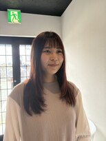 スリー バイ ザサロンフジサワ(THREE by the salon fujisawa) ロングレイヤー×レッドカラー