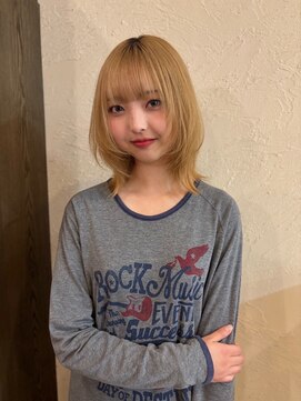 バディヘア アムル(BUDDY HAIR amour) 【矢場町　栄　大須】　ハイトーンベージュ　ブリーチ