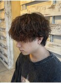 ニュアンスフェザーパーマメンズ無造作ヘア静岡/草薙