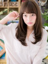 カバーヘア ブリス 戸田公園西口店(COVER HAIR bliss)&nbsp;アースカラー斜めバングレイヤーロングh4戸田公園20代30代40代