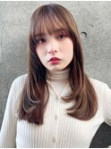 ロング/レイヤーカット/小顔/ワンカール/大人可愛い/うる艶髪
