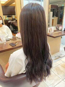 髪質改善/顔周りレイヤーカット/グレージュ[千葉/千葉駅]
