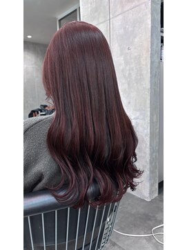 ブリーチ無しレッドブラウン