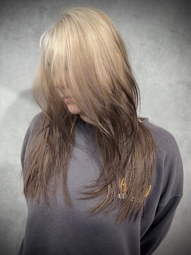 いろあそび 八王子 【グラデーションカラー】ホワイトブロンド×ブラウン