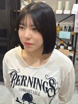 ミツバ(3tuba)&nbsp;髪質改善 美髪ストレート 切りっぱなしボブ ミニボブ 黒髪