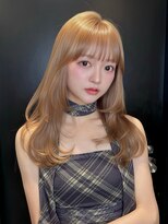 エヌアイ オモテサンドウ(ni omotesando)&nbsp;韓国ヘア◇色素薄めハイトーンカラー顔周りレイヤーカット
