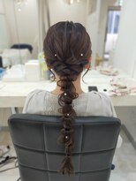ヘアセットサロン ラシク(LaCQ)&nbsp;ロングヘア×編みおろしアレンジ