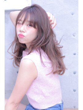 カシュカシュ(cache cache) cache cache★ランベンダーアッシュのくせ毛風ロング