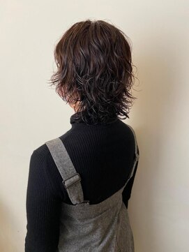 トップヘアー スパアンドリラクゼーション 安城(spa&relaxation) ミディアムウルフパーマ/ニュアンスカラー/20代30代40代