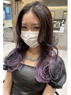 トルネード(TORNADO) 韓国風くびれレイヤーカット ラベンダーパープルカラーM55