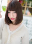 ★キャラメルベージュツヤ髪小顔前下がりボブ20代30代40代★8