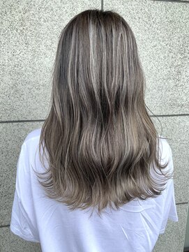 ナブラ(NABLA) ハイライトくっきりバレイヤージュセミロング『NABLA』倉敷