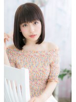 ミック 日暮里店(miq)&nbsp;重軽MIX☆厚めバンググレイアッシュツヤ髪ぶつ切りボブb1