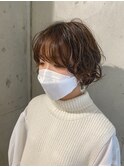 ショートボブのゆるふわパーマ