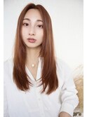 髪質改善 大人可愛いストレートロング/こなれピンク【綾瀬】