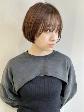 レトン 銀座(leton) ボブルフ/ショコラベージュ/カール/艶ボルドー［銀座］