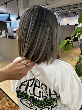 メリー オオサカ(Merly Osaka) 色落ちも根本伸びても安心!楽しめるバレイヤージュ_dark beige_