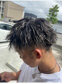 ツイストパーマ×メッシュ