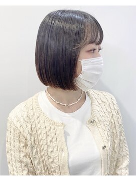 モリオフロムロンドン 松戸店(Morio from London) 【松戸　石山】大人可愛いミニボブ切りっぱなしボブ20代
