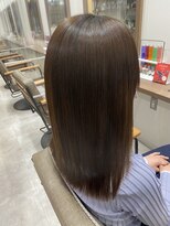 ナンバー リコ 名駅 ジャム 名古屋(N° rico JAM)&nbsp;オレンジダークブラウン　ナチュラルストレート　髪質改善