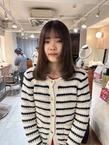 キャンバス バイ ネオリーブ 横浜西口(Canvas by neo.)&nbsp;ミディアムレイヤー 顔周りウルフレイヤー ピンクブラウン sk