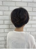 ショートボブ×無造作パーマ