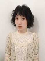 レコ 渋谷(LECO)&nbsp;暗髪ケアパーマスパイラルカーリーボブカット